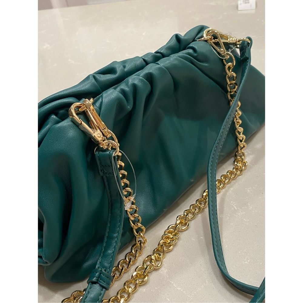 INC Green Vegan Leather Satchel bag NWOT - Picture 10 of 11